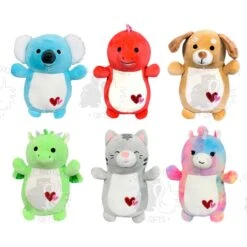 Squishmallow 10 Inch Valentine Hug Mees Set Of 6 - Paul, Duster, Sam, Desmund, Tally, Esmeralda
