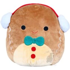 Squishmallow 12 Inch Jordan The Gingerbread Boy Christmas Plush Toy