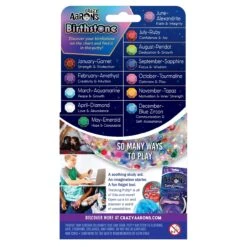 Crazy Aarons Birthstone Full Size 4 Inch Thinking Putty Tin -Snugpals Store 4inBirthstone Back min