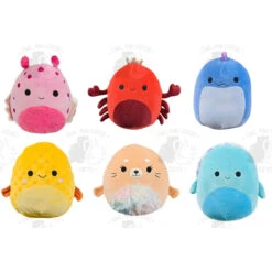 Squishmallow 5 Inch Deep Sea Squad Set Of 6 - Shabnam, Georgios, Donyar, Safa, Romy, Cascade