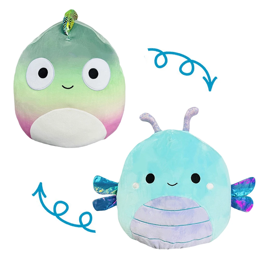 Squishmallow 12 Inch Denton The Chameleon And Heather The Dragonfly Flip-a-Mallows Plush Toy 3 Squishmallow 12 Inch Denton The Chameleon And Heather The Dragonfly Flip-a-Mallows Plush Toy