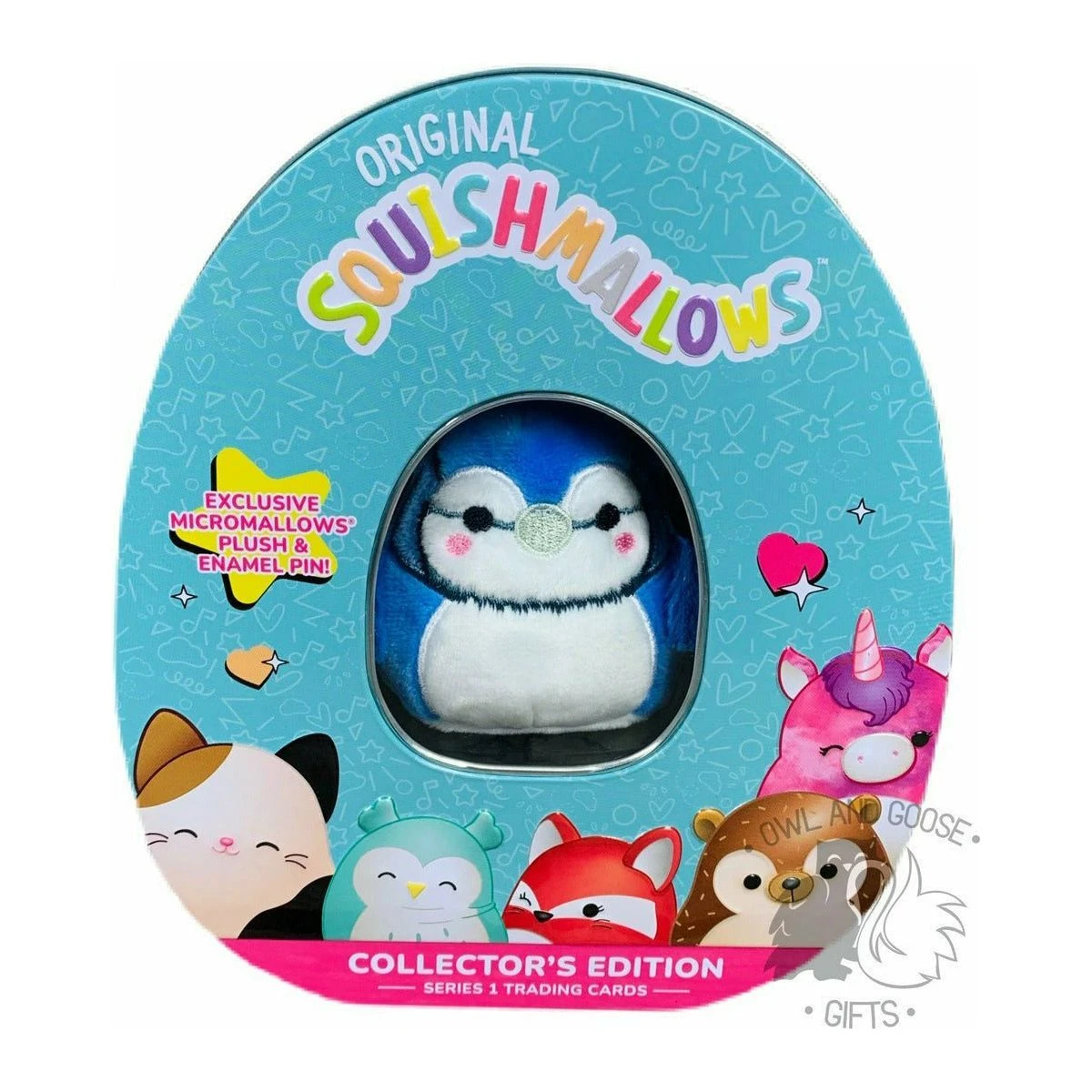 Squishmallow Micro Mallow Babs The Blue Jay Collector's Tin 2 Squishmallow Micro Mallow Babs The Blue Jay Collector's Tin